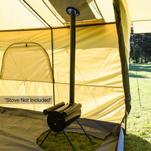 Load image into Gallery viewer, Stove (not included) Set Up in the Timber Ridge® Six Person Grand Teton Outfitter Tent
